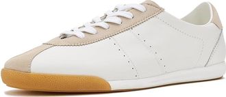 Greats Brooklyn Womens Shoes White Light Taupe : 6.5 M, Leather/Suede