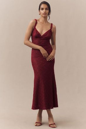 Bardot Alegra Sleeveless V-Neck Stretch Lace Midi Dress