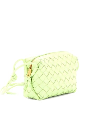 Bottega Veneta Loop Intrecciato Nappa Mini crossbody bag - Groen