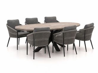 Bellagio la vita attrattiva + 15% kassakorting | Bellagio Mineo/ROUGH-Y Ellips 240cm dining tuinset 7-delig