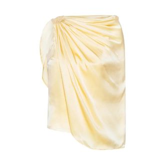 Rotate ROTATE Birger Christensen, Sleeveless Tops, female, Yellow, Size: 3XS Sleeveless Top