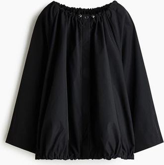 H&M Drawstring-detail Windbreaker in Black at Nordstrom, Size Xx-Small
