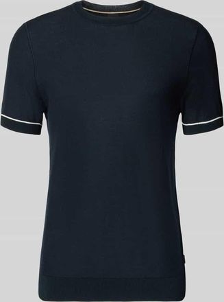 HUGO BOSS Regular Fit T-Shirt aus Strick Modell H-NALON in Marine, Gr&ouml;&szlig;e XXXL