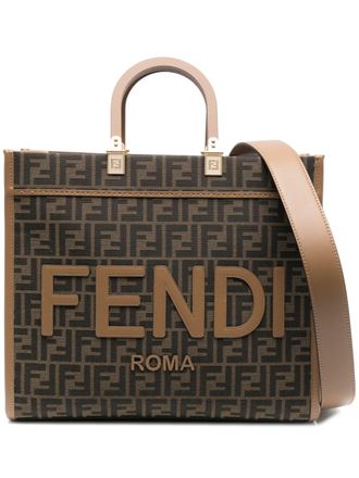 Fendi Borsa tote Sunshine media - Marrone