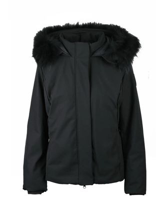 Bomboogie Short Black Coat with Removable Fur Inserts