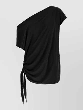 Goldbergh zaira dress asymmetric neckline draped design