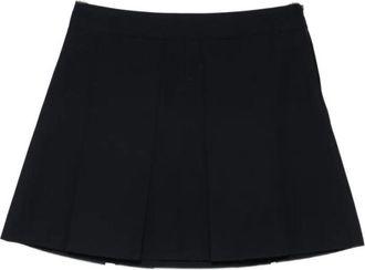 A.P.C. Navy Blue Pleated Mini Skirt