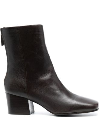 Christophe Lemaire 60mm leather ankle boots - Brown