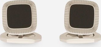 Dolce & Gabbana Square Enameled Cufflinks - Man Bijoux Silver Metal Onesize