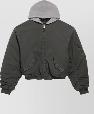 Balenciaga hooded bomber jacket