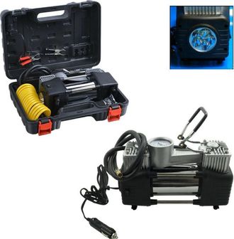 Trade Shop Trade Shop - Compresor 2 Cilindros 12v 85lt 150psi Coche Moto Antorcha Viaje Casa + Estuche