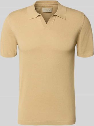 Blend Regular Fit Poloshirt in Strick-Optik Modell Bray in Beige, Gr&ouml;&szlig;e 3XL