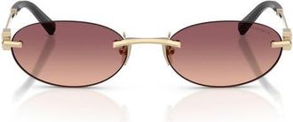 Tiffany & Co. 56mm Oval Sunglasses in Gold /Pink Gradient Violet at Nordstrom