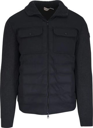 Moncler Piumino in lana con zip - Grigio