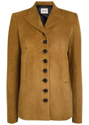 Khaite Saraphina Suede Jacket - Brown - 4 (UK8 / S)