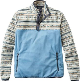 Passenger Set Off Recycled Polar 1/4 Zip Fleece Fleecejacke f&uuml;r Herren | blau/grau
