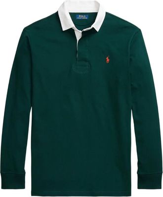 Polo Ralph Lauren Polo in stile rugby a maniche lunghe - Verde