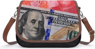 Generic Us Dollar Rmb Small Womens Crossbody Bags Shoulder Handbag with Adjustable Strap for Travel