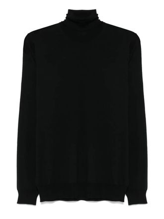 Lardini turtleneck wool sweater - Black