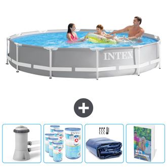 Intex Piscina Prism Frame Redonda - 366x76 Cm - 7-piezas Scb118