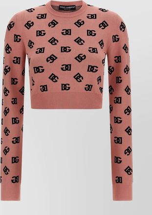 Dolce & Gabbana logo-jacquard cropped jumper