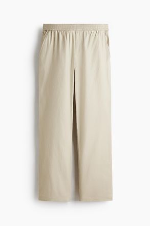 H&M Easy Care Hose aus Leinenmix in Loose Fit - Hellbeige