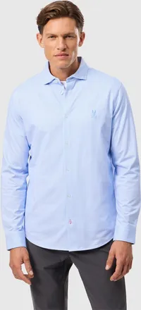 Psycho Bunny Mens Brook Striped Jersey Shirt 484 LIGHT BLUE / XS