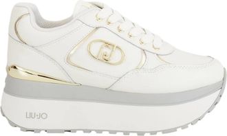 Liu Jo Maxi Wonder Plus 01 - Dames - Sneakers - Wit - 39 EU - Leer - Schoenen