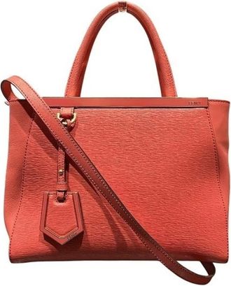 Fendi Pre-owned Handbags, female, Pink, Size: ONE SIZE Pre-owned Structured Leather Handbag