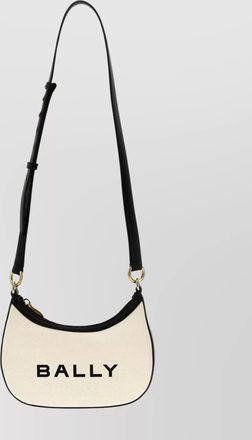 Bally code canvas shoulder bag