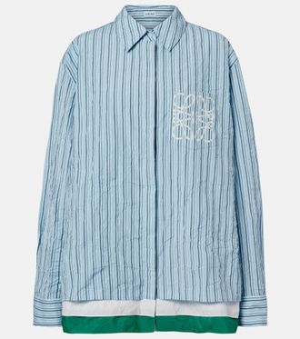 Loewe Anagram cotton-blend poplin shirt