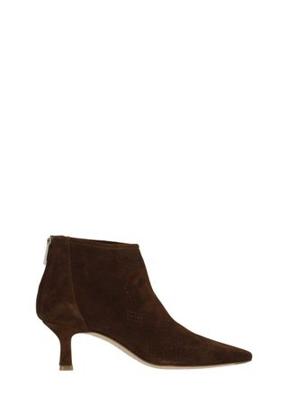 The Seller Brown Perforated Suede Leather Boots