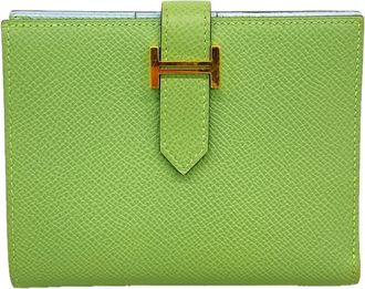 Herm&egrave;s Green Epsom Leather Leather Wallet (Bi-Fold) (Pre-Owned)