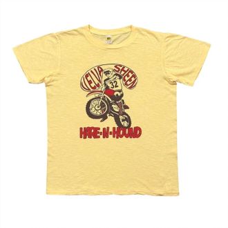 Velva Sheen Mens Hare-N-Hound Graphic Tees In Custard