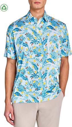 ConStruct Regular Fit Beer & Hot Dogs Recycled Performance Golf Polo in Baby Blue at Nordstrom, Size Xxx-Large