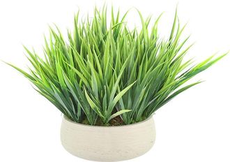 Creative Displays Inc. Handmade Faux Grass Arrangement In Fiberstone Pot