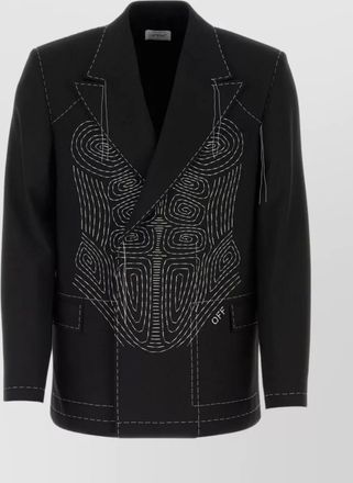 Off-white RUNWAY BODY STITCH back slit notch lapel blazer