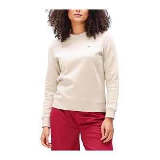Tommy Jeans Dames, Sweatshirts & Hoodies, Beige, Maat: M Katoen