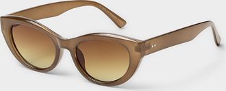 Simons Womens Brooke round cat-eye sunglasses