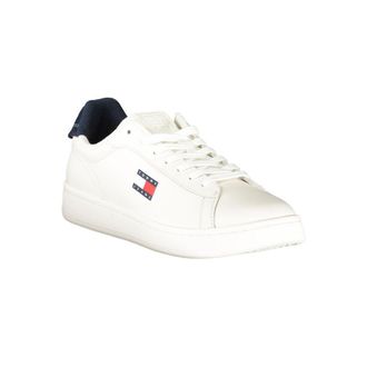 Tommy Hilfiger Logo-Detail Leather Sneakers - White