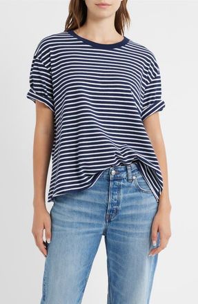 Frank & Eileen Perry Stripe Cotton Crewneck T-Shirt in Yacht Stripe at Nordstrom, Size X-Large