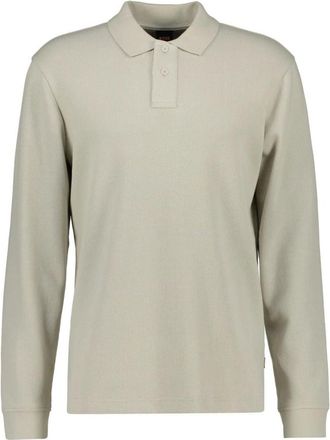 HUGO BOSS Petempestolong Polo - Heren - Tops - Beige - Maat: S Katoen