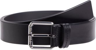 Calvin Klein Jeans Lederg&uuml;rtel CALVIN KLEIN JEANS CK MUST 35MM, Herren, Gr. 11,5, schwarz, Rindsleder, unifarben, G&uuml;rtel Lederg&uuml;rtel, Logopr&auml;gung am Verschluss