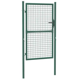 Berkfield Home Fence Gate Steel 100x150 cm Green