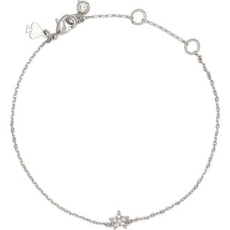 Kate Spade New York youre a gem mini star pav&eacute; bracelet in Clear/Silver at Nordstrom