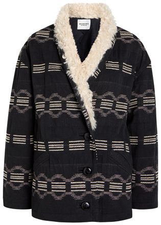 Isabel Marant Isabel Marant &eacute;toile Qayla Jacquard Cotton-blend Coat - Black - 40 (UK12 / M)