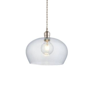 Netlighting Livorno Dome Pendant Hammered Glass in Grey