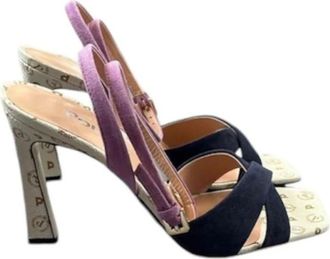 Pollini Multi-gekleurde platte sandalen stijl Sa 16019C0Gta 175A - Dames - Sandalen met hakken - Veelkleurig - 40 EU - Schoenen