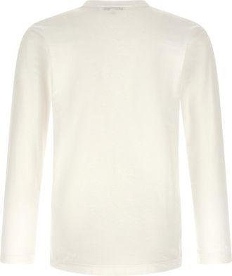Comme Des Gar&ccedil;ons Logo-Embroidered Cotton T-Shirt - White