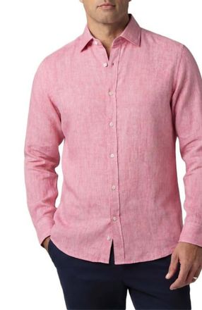 Robert Talbott Morgan Linen Shirt in Pink at Nordstrom, Size Small - 34